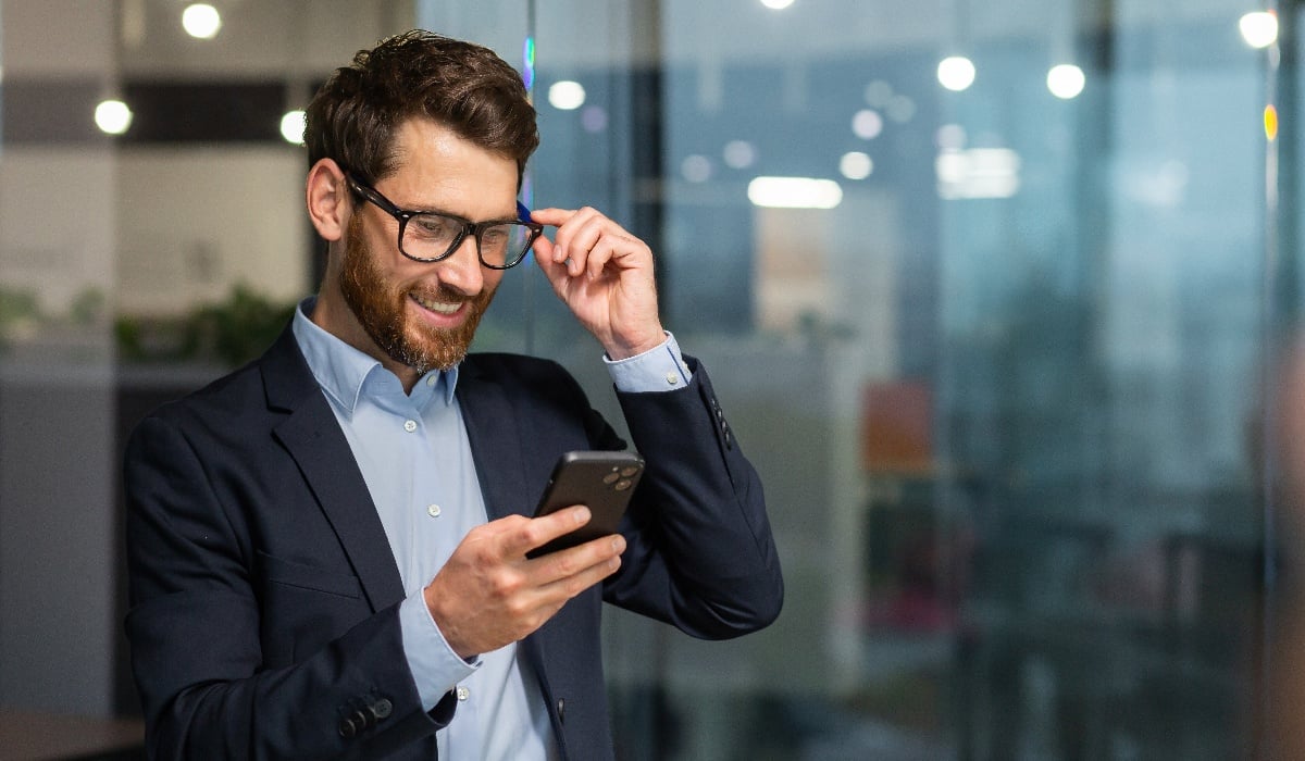 Business man on phone